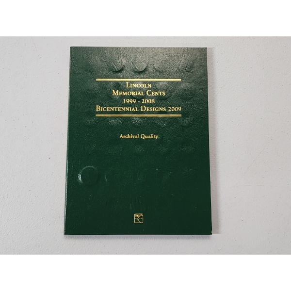 Uncirculated Lincoln Memorial Cents 1999-2008 Bicentennial Designs 2009 Collection Book FV: $0.28