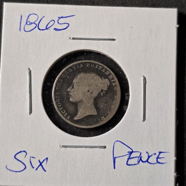 1865 British Six Pence
