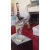 Image 2 : 1 Of Two - Finest Artist Signed Lead Crystal Sculpture Of Pelican Bird - Offered Indivually