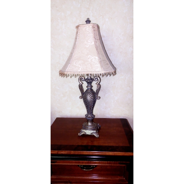 Pair Of 32 Inch Table Lamps As Shown - Working Nicely and In Fine Condition