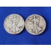 Image 1 : 2 - 90% Silver Walking Liberty Half Dollars FV: $1.00