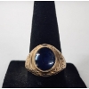 Image 4 : 10K Gold Class Ring With Blue Stone - Size 9 - Total Weight: 7.6g