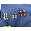 Image 2 : Large Lot of Earrings - Costume Jewelry - Beautiful Pieces - Leaf Earrings - Buttons - Frog Earrings