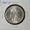Image 1 : 1881S Morgan Silver Dollar