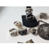 Image 2 : Nice Large Lot of Assorted Sterling Silver Pieces: Rings, Bracelets, Pin - TW: 95.6g
