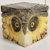 Image 1 : Vintage, Hand-Carved Italian Alabaster Owl Figurine