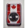 Image 1 : NGC GRADED MS69 Canadian 2022 $5 Maple Leaf 1 Oz Silver Round Ft. Canada Flag Picture Core