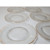Image 5 : Jeannette Glass Harp 22kt Gold-Plated 7" Plates - Set of 6 Plates