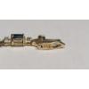 Image 5 : 14K Yellow Gold 8.5" Blue Sapphire & Diamonds - Weight: 9.0g