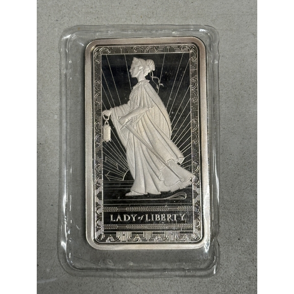 10oz .999 Silver PAMP BAR - Lady of Liberty