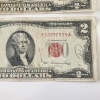 Image 5 : Two United States Red Seal $2 Notes: 1928 D & 1953 - Face Value $4.00