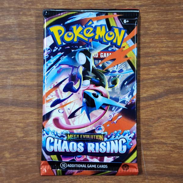 SEALED Pokemon Mega Evolutions Chaos Rising 10 Card Booster Pack ~ Guaranteed Rare in Each Pack! 