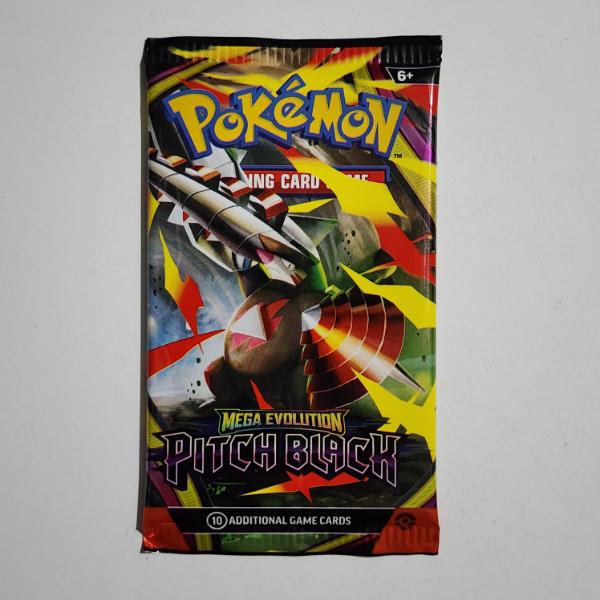 SEALED NEW Pokemon Mega Evolution Pitch Black 10 Card Booster Pack ~ Guaranteed Rare in Every Pack!