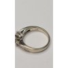Image 5 : 14K Gold 3 Stone Princess-cut Diamond Engagement Ring With 14K Gold Wedding Band - Weight: 6.3g
