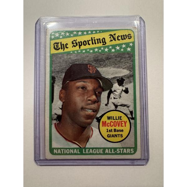 1969 Topps Willie McCovey Sporting News All-Stars Baseball Card In Protective Holder - Great Card