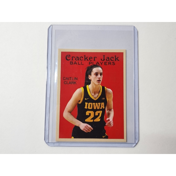 Cracker Jack Ball Players Caitlin Clark Basketball Card 2024 College Series - Mint Condition 