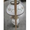 Image 3 : Vintage Hand Painted Glass Table & Hanging Lamps And Glass Shade Collection 