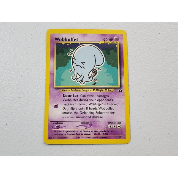 Vintage Pokemon Trading Card: Wobbuffet 35/75