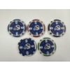 Image 1 : NFL Buffalo Bills - Clay Poker Chip Set - Mint Condition - Complete Set 5 Chips - Harder To Find