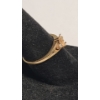 Image 4 : Vintage 14K Yellow Gold Plumb Engagement Ring With Accent Diamonds - Size 6 - Weight: 1.9g