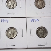 Image 6 : x10 Assorted Years United States 90% Silver Mercury Dimes - Face Value: $1.00
