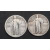 Image 1 : 1920 & 1923 90% Silver Standing Liberty Quarters - Face Value: $0.50