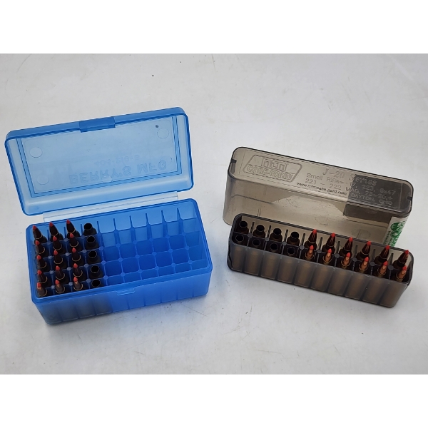 Two Partial Containers of 221 Fireball Ammunition - Remington and Nosler