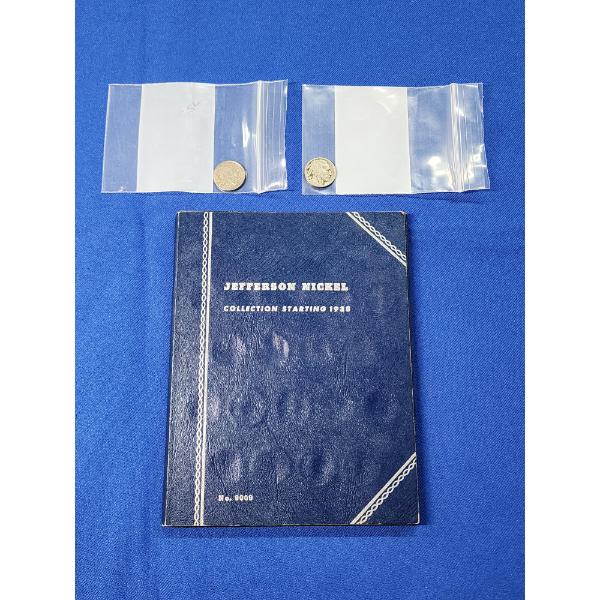 Jefferson Nickel Collection Book Including (6) Coins in Book & (2) Buffalo Nickels FV: $.40