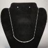Image 1 : Sterling Silver Curved Bar Pendant Necklace - 18in - TW: 5.8g