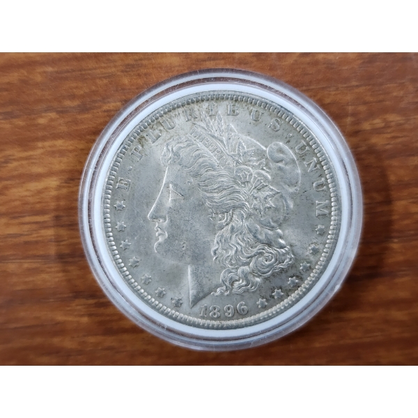 Excellent 1896 Morgan Silver Dollar in Protective Case ~ Philadelphia Mint!