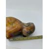 Image 3 : Adorable Degenhart Uranium Glass Dog Figurine - Dark Ivory Slag - ~2.5 inches
