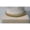 Image 1 : 14K Yellow Gold Z-Link 7.5" Bracelet With Diamonds - Weight: 9.9g