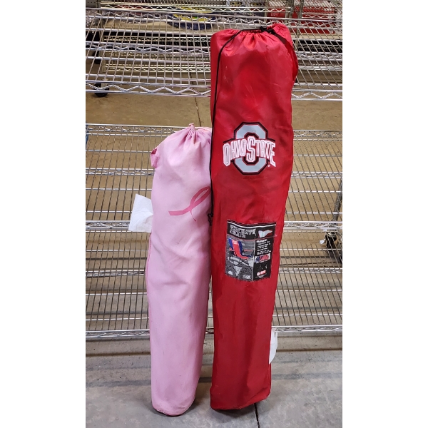 Two Folding Camping or Tailgating Chairs ~ Officially Licensed OSU & Breast Cancer Awareness Pink ~ 