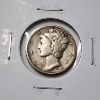 Image 2 : United States 1945 Silver Mercury Dime "Micro-S" VF - 90% Silver Coin 