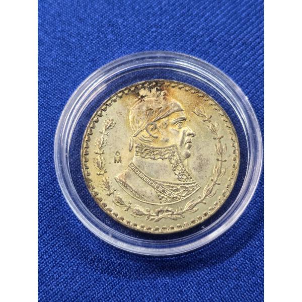1957 Mo Mexico Silver Peso - Great Condition in Capsule