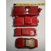 Image 3 : Lot of 4 Red Vintage Diecast Model Cars with 1 Large Plastic Model Car