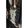 Image 12 : Fantastic & Large Japanese Carved Figural Hinged Sectional Dressing Privacy Screen - 72" x 48"