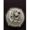 Image 1 : Incredible 2017 Steam Boat Willie Mickey Mouse 1 Troy Ounce Fine .999 Silver - High Grade Coin