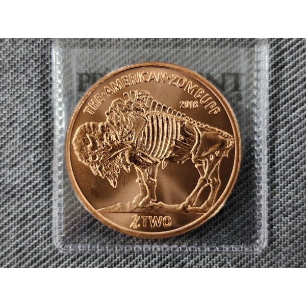 Zombucks 1 ADVP oz .999 Fine Copper Round - 2018 Zombuff	