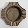 Image 1 : Vintage Brass Ashtray ft. a Mid-Century Geometric Shape with a Distinctive Rope-Twist Border Design