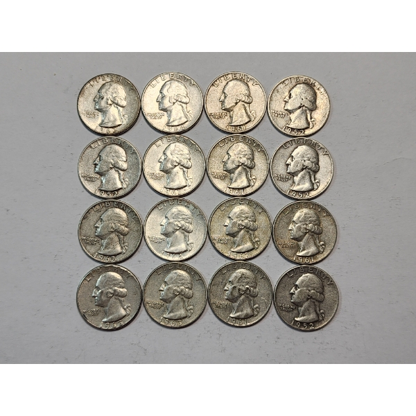 $4.00 Face Value of Assorted Years U.S. 90% Silver Quarters 