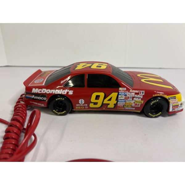 Vintage McDonald's Racing Car Landline Phone with Jack - Amazing Collectilbe Piece! 