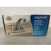 Image 4 : Brand New Aqualife 2 Handle Brushed Nickel Bathroom Faucet - 5 Year Warranty - New In Box