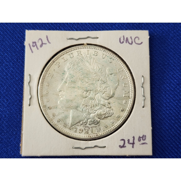 1921 UNC  90% Silver Morgan Dollar