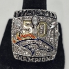 Image 1 : 2015 Denver Broncos Miller Super Bowl 50 Ring- Replica - Size 10