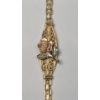 Image 3 : 10K Gold Tricolor 7" Black Hills Gold Filigree Rose Bracelet - Weight: 3.2g