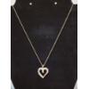 Image 3 : Beautiful 10K Two-Tone Heart Pendant on 18" Necklace Chain TW: 2.6g