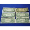 Image 14 : x6 United States $1 Blue Seal Silver Certificates FV: $6.00