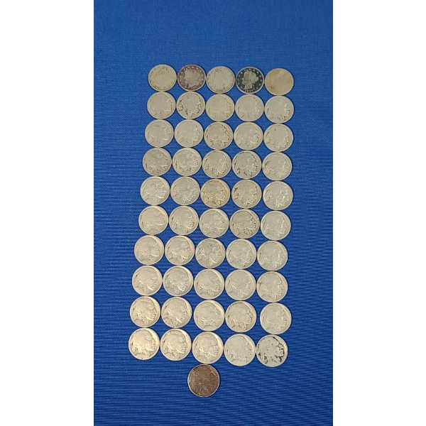 Unknown Years Buffalo Nickels- Face Value: $2.55