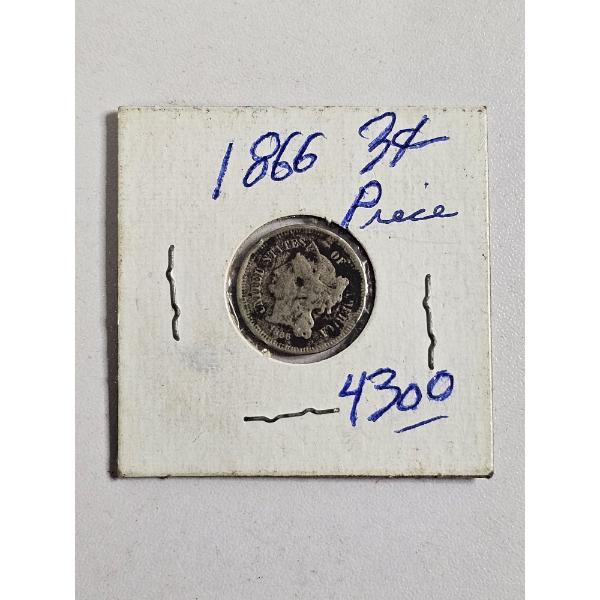 1866 Liberty Head Nickel Three-Cent Piece